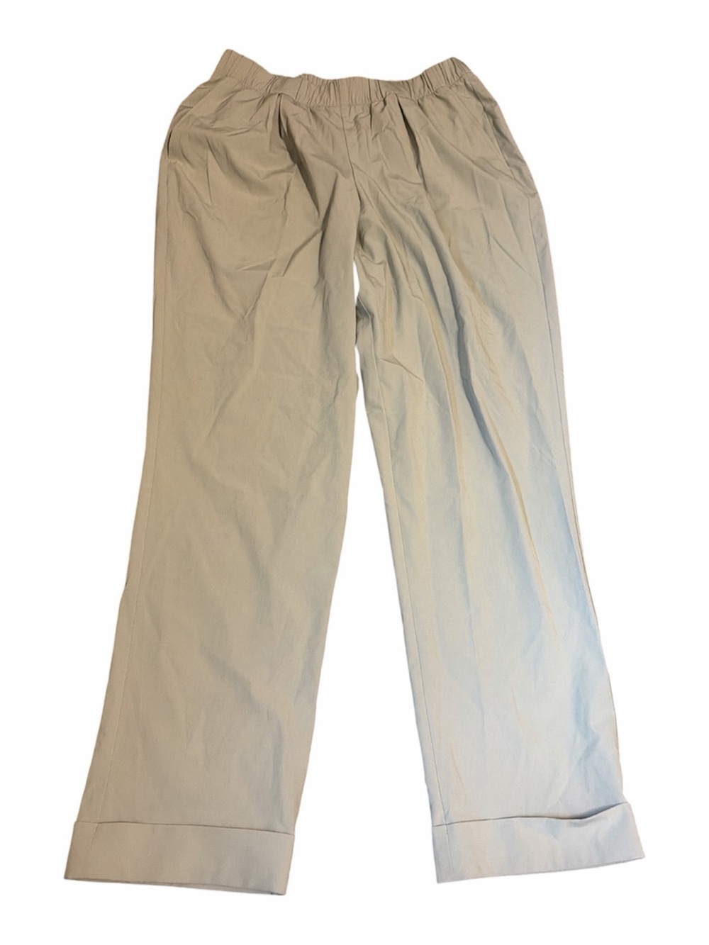 Varley Oakland Turn-Up Taper Pant Small Taupe Stretch Travel Athleisure Trouser - Picture 2 of 5